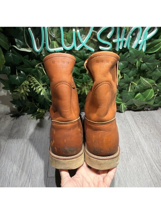 RED WING 866 PECOS Traction Tred Pull On Leather Work Boots Mens 12 B USA Brown main image 9